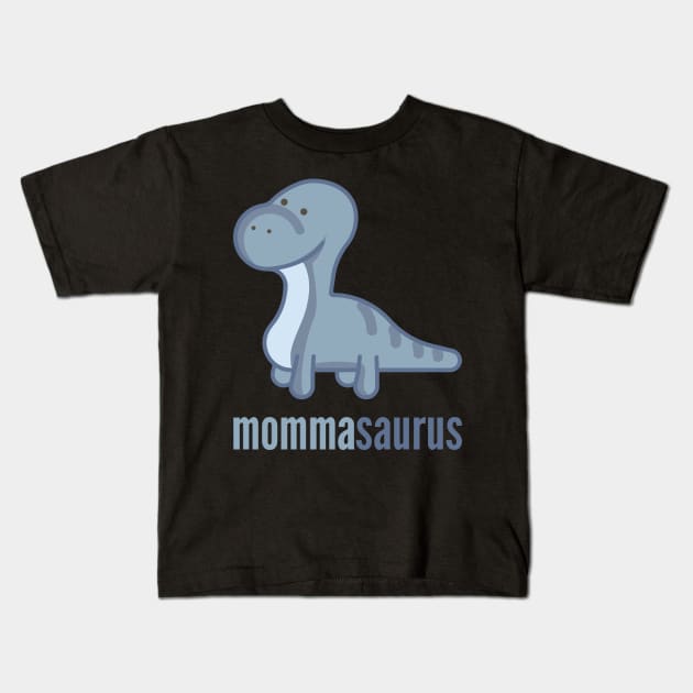 Mommasaurus Shirt Dinosaur Family Shirt Set Kids T-Shirt by DoggyStyles